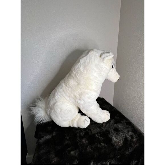 Douglas Canadian Mist white arctic wolf husky 24” realistic plush - Picture 5 of 14